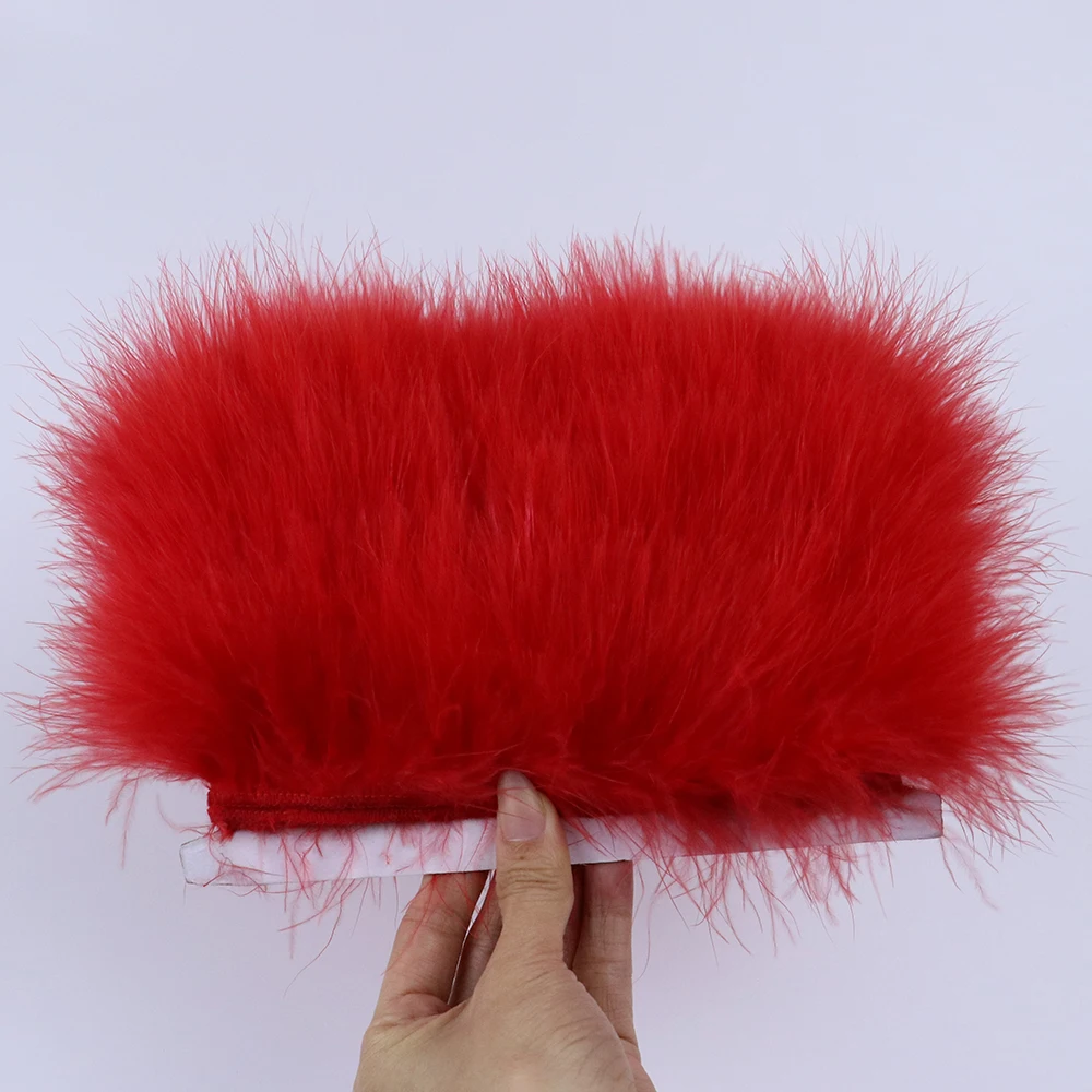 Feather Trim Marabou - ริบบิ้นขนนกไก่งวงนุ่ม 1 เมตร ขนนกมาราบูฟูฟ่อง สำหรับตกแต่งชุดแต่งงาน ชุดงานรื่นเริง