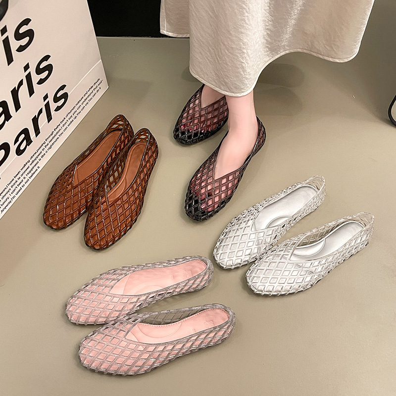 รองเท้าแตะแบบสวมสำหรับฤดูร้อนข - Crystal Mesh Fabric บทวิจารณ์และราคา