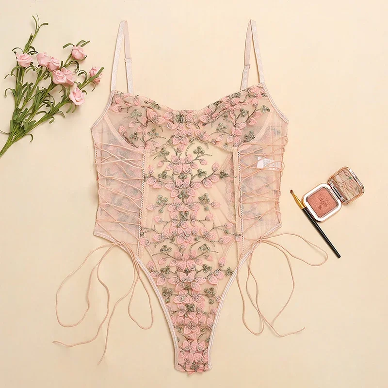 ชุดบอดี้สูทเซ็กซี่สำหรับผู้หญิ - Embroidery Embellishments บทวิจารณ์และราคา