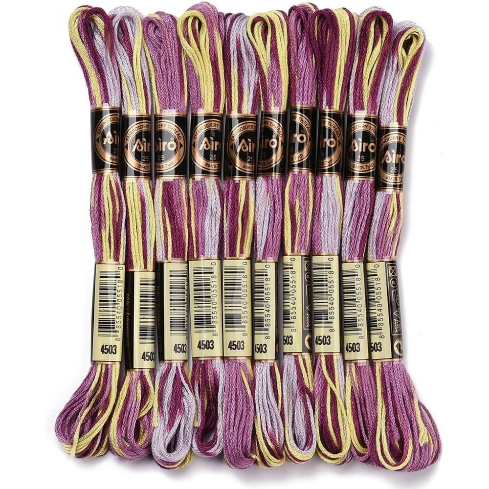 6 Strands สีม่วง Variegated เย - Embroidery Embellishments บทวิจารณ์และราคา