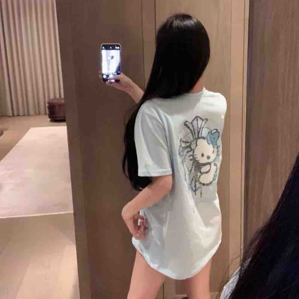 เวอร์ชั่นเกาหลี เสื้อยืดผู้หญิ - Embellish Knit บทวิจารณ์และราคา