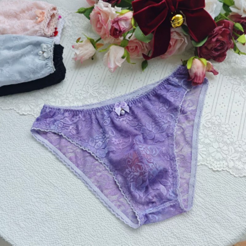 กางเกงในลูกไม้ผู้ชายแบบซีทรู เ - Embroidery Embellishments บทวิจารณ์และราคา