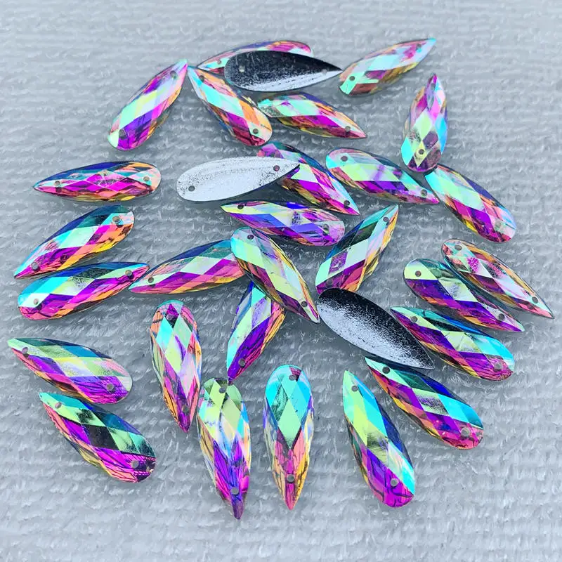 40 ชิ้น 8*22 มม. คริสตัลเย็บติ - Sew On Rhinestone บทวิจารณ์และราคา