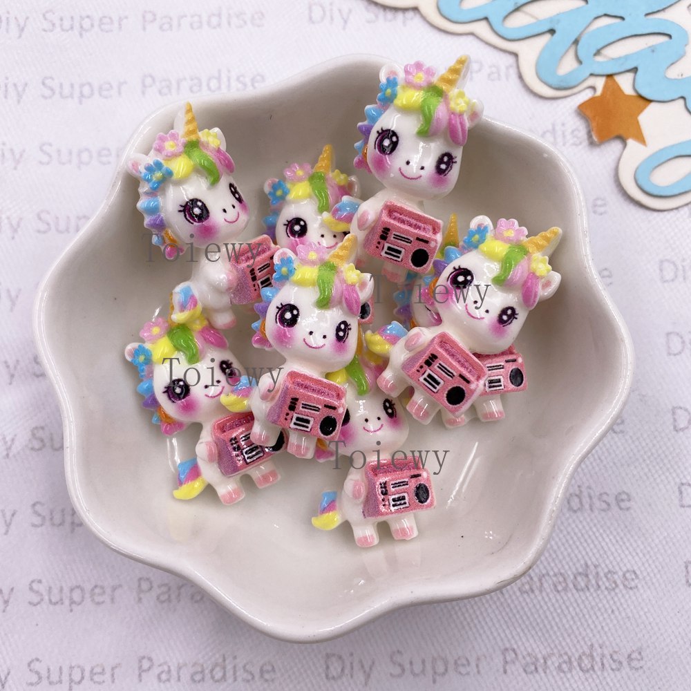 เรซิ่นรูปยูนิคอร์นหลากสีสัน 10 - Christmas Craft Embellishment บทวิจารณ์และราคา