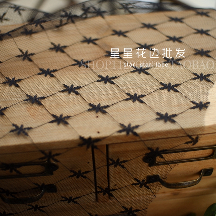 กว้าง150ซม.สีขาวสีดำ Jacquard  - Crystal Mesh Fabric บทวิจารณ์และราคา