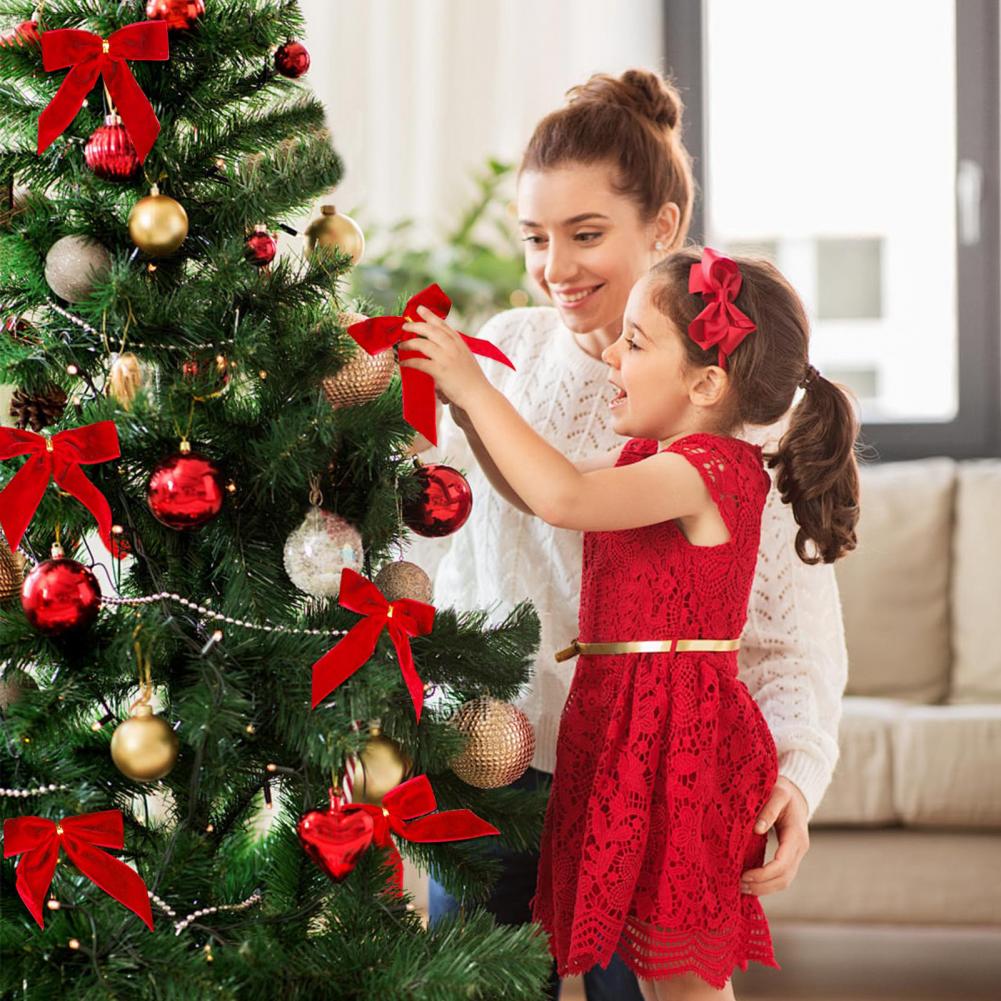 โบว์คริสต์มาส โบว์กำมะหยี่คริส - Christmas Craft Embellishment บทวิจารณ์และราคา