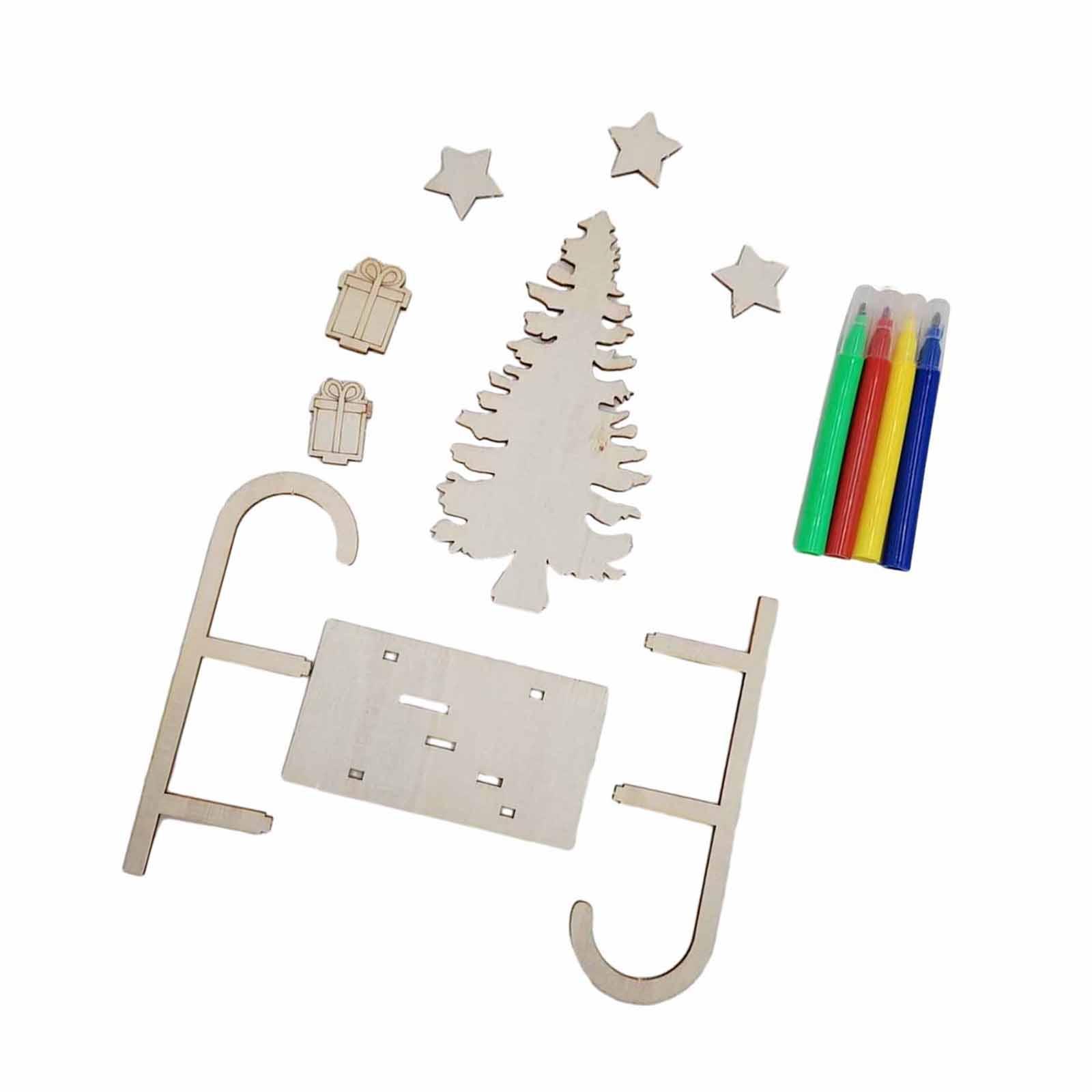 3 ชิ้นงานฝีมือไม้ DIY ตกแต่งต้ - Christmas Craft Embellishment บทวิจารณ์และราคา